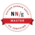 NNg UX Master Certified badge